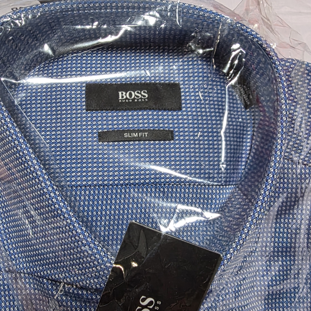 BOSS Men's Blue Dress Shirt - Picture 2 of 5